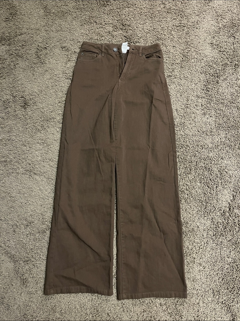 Garage Brown Wide-Leg Jeans
